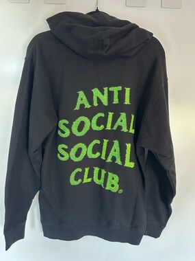NWT Anti Social Social Club Hoodie - M - grass-look font